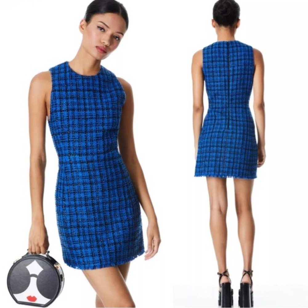 Blue Plaid Alice and Olivia Dress